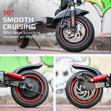 VALK Fusion 5 Electric Scooter, 500W 48V 13Ah Lithium 50km Range 40km/h Quad Shocks 10 inch Tyres, - Rear View
