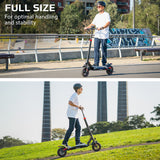 VALK Fusion 5 Electric Scooter, 500W 48V 13Ah Lithium 50km Range 40km/h Quad Shocks 10 inch Tyres, - Close-Up Angle