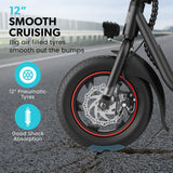 VALK Electric Scooter with Seat, Disc brakes, 12 Tyres, Motorised eScooter for Adults Teens Commuter - Extra Image
