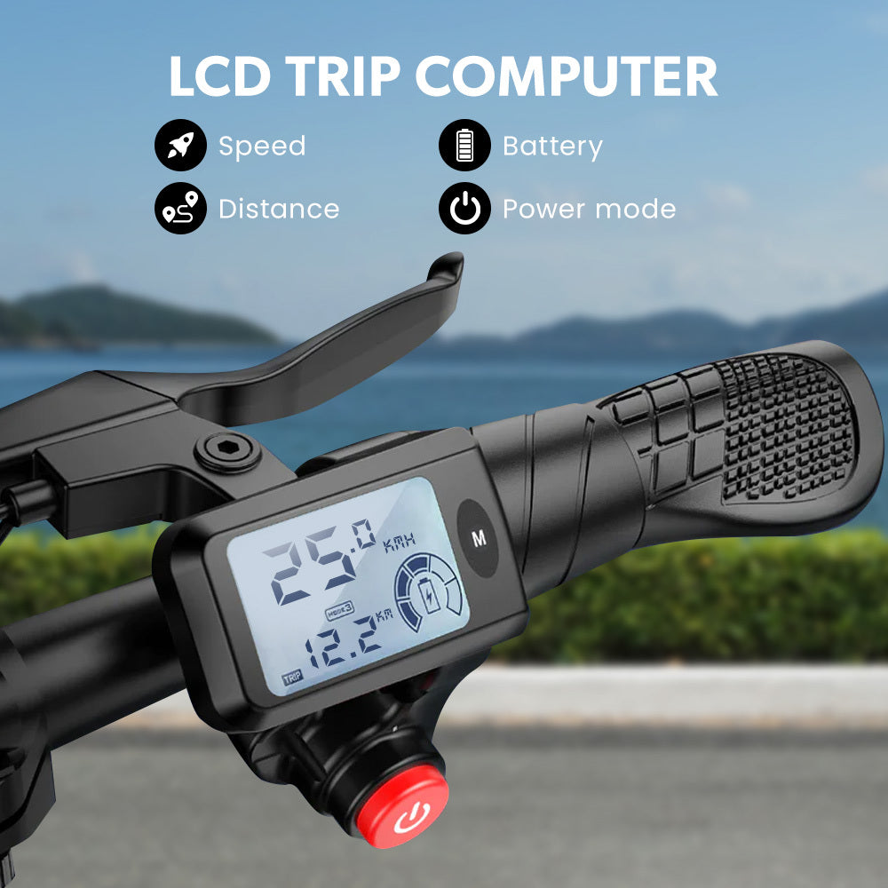 VALK Electric Scooter with Seat, 30km Range, Disc brakes, 14 Tyres, Motorised eScooter for Adults Teens Commuter