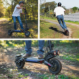 VALK Primal 9 Dual Motor 1600W Extreme Hill Climbing e-Scooter Electric, Black - Top-Down View