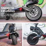 VALK Primal 9 Dual Motor 1600W Extreme Hill Climbing e-Scooter Electric, Black - 45-Degree Angle