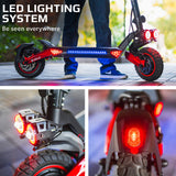 VALK Primal 9 Dual Motor 1600W Extreme Hill Climbing Electric e-Scooter, Black/Red - Extra Image