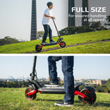 VALK Primal 9 Dual Motor 1600W Extreme Hill Climbing Electric e-Scooter, Black/Red - Extra Image
