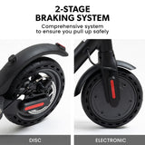 VALK 400W Electric Scooter, 37V Folding E- Scooter with Suspension, for Adults, Synergy 5 MkII Black - Extra Image
