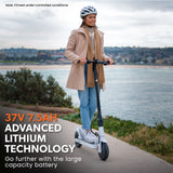 VALK 400W Electric Scooter, with Suspension for Adults Portable Folding Ride On,Synergy 5 MkII White - Side View