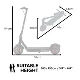 VALK Synergy 7 MkII 500W Electric Scooter 37V 15Ah Battery Foldable E-Scooter Adult Ride On - Rear View