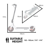 Valk Synergy 7 MkII Electric Scooter 500W 15Ah, Motorised eScooter for Adults, White - Front View