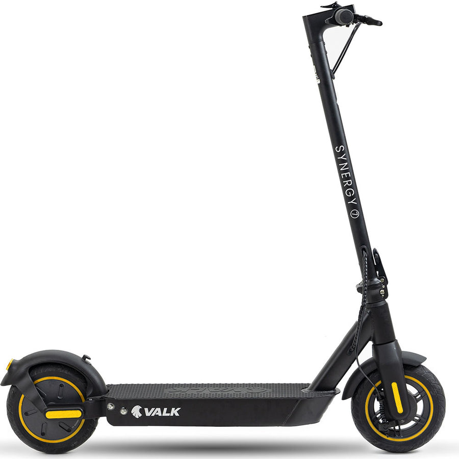 VALK Synergy 7 Electric Scooter, 500W 15Ah, AU Compliant, Motorised eScooter for Adults, Black/Yellow