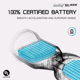 BULLET Electric Hoverboard Scooter 6.5 Inch Wheels, Colour LED Lighting, Carry Bag, Gen III Blue Galaxy - Rear View