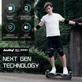 BULLET Hoverboard Electric Scooter 6.5 Inch Wheels Self Balancing Gen III Carbon Fiber Style - Front View