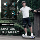 BULLET Hoverboard Electric Scooter 6.5 Inch Wheels Self Balancing Gen III White Free Carry Bag - Front View