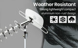 Outdoor TV Antenna Digital Rotating HD Aerial Amplified Signal Booster Remote - Side View