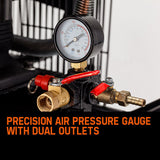 UNIMAC 8HP Air Compressor 115PSI 120L Petrol Powered Industrial Air Conditioning - Top-Down View