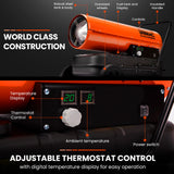 UNIMAC 30KW Portable Industrial Diesel Direct Forced Air Space Heater - Front View
