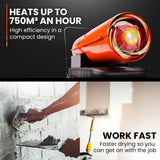 UNIMAC 30KW Portable Industrial Diesel Direct Forced Air Space Heater - 45-Degree Angle