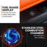 UNIMAC 30KW Portable Industrial Diesel Direct Forced Air Space Heater - Close-Up Angle
