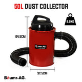 Baumr-AG Dust Collector Extractor Woodworking Portable Vacuum Catcher Saw - Rear View