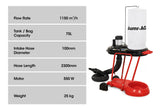 Baumr-AG Dust Collector Extraction Cyclone Woodworking Portable Catcher Workshop - Rear View