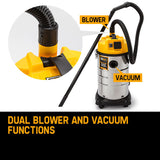 UNIMAC 30L Wet and Dry Vacuum Cleaner Blower Bagless 2000W Drywall Vac - Top-Down View