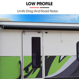 Shade Shield 17ft x 8ft Caravan Retractable Awning, Powder Coated 6063 Aluminium and Vinyl, for Caravan, Motorhome, RV, Work Trailer - Low Angle