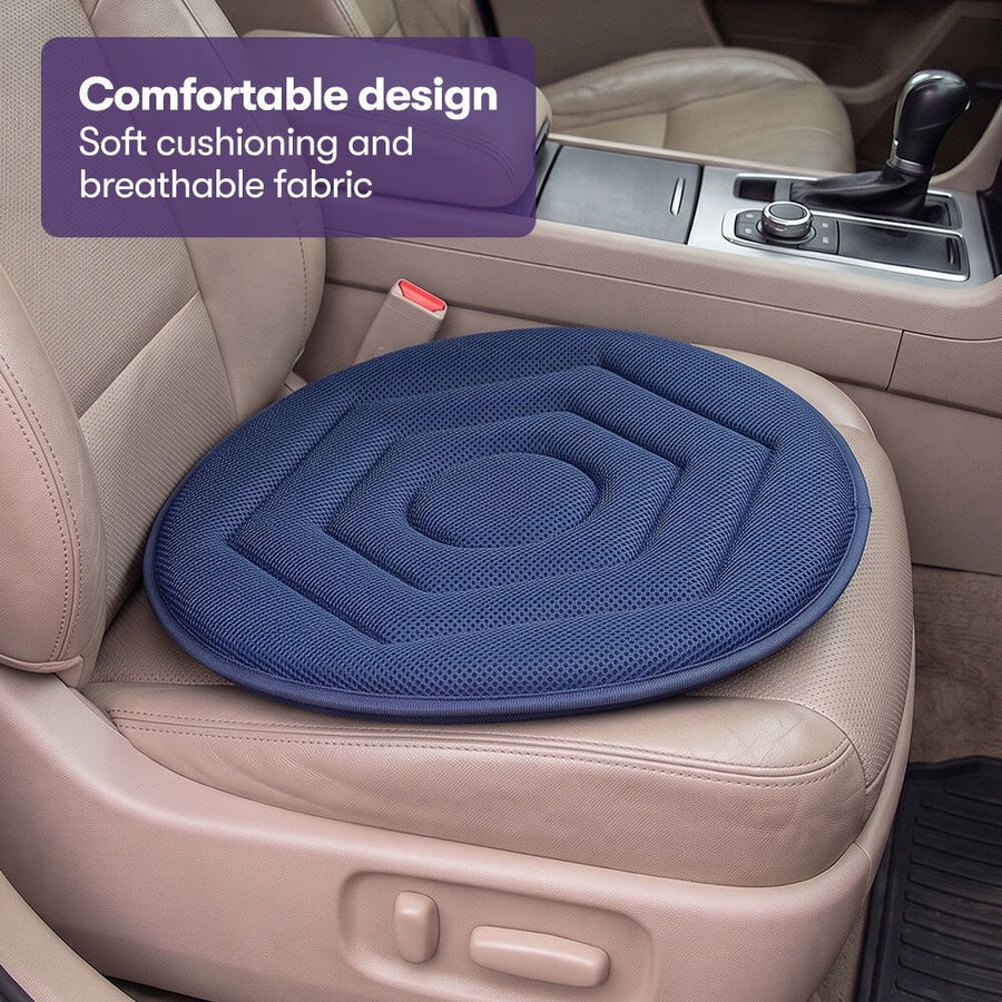 EQUIPMED 360° Swivel Car Seat Cushion, Blue