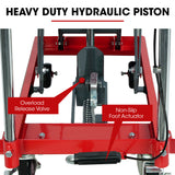 T-REX 230KG Hydraulic Scissor Lift Platform Trolley, Non-Skid Rubber Platform Pad, for Material Handling