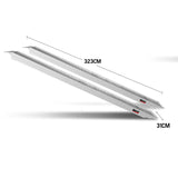 BULLET Pair of 3.2m Aluminium Loading Ramps, 1820kg Capacity - Front View