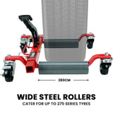 T-REX 590kg Vehicle Positioning Jack, Mechanical Ratcheting Foot Pedal Wheel Dolly For Auto Car Moving - Extra Image
