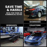 T-Rex 2360kg Set of 4 Vehicle Positioning Jacks, Mechanical Ratcheting Foot Pedal Wheel Dolly For Auto Car Moving - Close-Up Angle