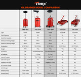 T-REX 80L Mobile Waste Oil Drainer Tank, Pneumatic, Telescopic, Extractor Probes, Workshop - Extra Image