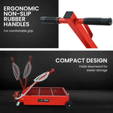 T-Rex 76L Low Level Mobile Truck Waste Oil Fluid Drainer Pan, Hand Pump, for Workshop - Rear View
