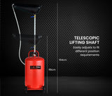 T-REX 80L Mobile Waste Oil Drainer, Telescopic, with Air Compressor Fitting, for Workshop - Top-Down View