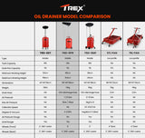 T-REX 80L Mobile Waste Oil Drainer, Telescopic, with Air Compressor Fitting, for Workshop - Extra Image