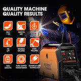 ROSSI 200A MIG/MAG/MMA/ARC/TIG Multi-Purpose Welder MIG-200, Flux/Solid Wire/CO2 Or Argon Gas - Side View