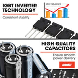 ROSSI 200A MIG/MAG/MMA/ARC/TIG Multi-Purpose Welder MIG-200, Flux/Solid Wire/CO2 Or Argon Gas - Low Angle