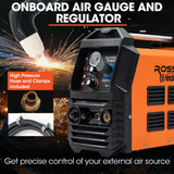 ROSSI 45A Plasma Cutter, Non-Touch Pilot ARC for Easy Cuts of Painted or Rusty Metals, DC Inverter Cutting Machine - Low Angle