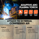 ROSSI 60A Plasma Cutter, Non-Touch Pilot ARC for Easy Cuts of Painted or Rusty Metals, DC Inverter Cutting Machine - Rear View