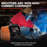 ROSSI NextGenTIG/MMA 200A Welder TIG-200, Ar Gas, HF Start, Regulator Included - Low Angle