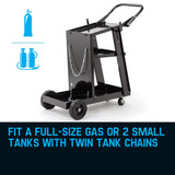 ROSSI Welding Cart Trolley MIG TIG ARC MMA Welder Plasma Cutter Storage Bench - Side View
