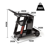 ROSSI Welding Cart Trolley MIG TIG ARC MMA Welder Plasma Cutter Storage Bench - Rear View