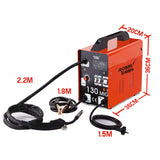 ROSSI 130 Amp MIG Gas Gasless Welder, Metal Inert Welding Machine Tool, 15A Plug - Rear View
