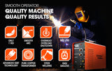ROSSI 220 Amp MIG MMA TIG Welder, 3in1 Multi-process Portable Inverter Gas Gasless Stick Welding Machine, 15A Plug - Side View