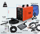 ROSSI 220 Amp MIG MMA TIG Welder, 3in1 Multi-process Portable Inverter Gas Gasless Stick Welding Machine, 15A Plug - Rear View