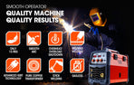 ROSSI 300 Amp MIG Stick Welder, Portable DC Gas Gasless Inverter Welding Machine, 15A Plug