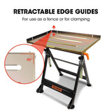 ROSSI Welding Table 150kg Capacity Height and Angle Adjustable - Side View