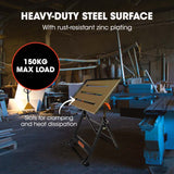 ROSSI Welding Table 150kg Capacity Height and Angle Adjustable - Top-Down View