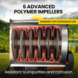 Protege Multi-stage Water Hi-pressure Pump with Auto-controller Home Garden Irrigation 6-Stage Electric - Close-Up Angle