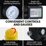 Protege Multi-stage Water Hi-pressure Pump with Auto-controller Home Garden Irrigation 6-Stage Electric - Extra Image