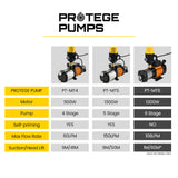 Protege Multi-stage Water Hi-pressure Pump with Auto-controller Home Garden Irrigation 6-Stage Electric - Extra Image